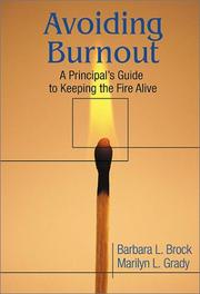 Cover of: Avoiding Burnout by Barbara L. Brock, Marilyn L. Grady