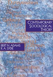Cover of: Classical Sociological Theory by Bert N. Adams