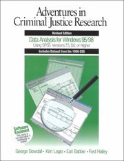 Cover of: Adventures in Criminal Justice Research: Data Analysis for Windows 95/98 Using SPSS Versions 7.5, 8.0, or Higher