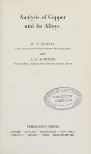Cover of: Analysis of copper and its alloys