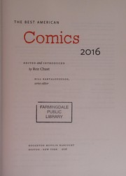 The best American comics 2016 by Roz Chast, Bill Kartalopoulos