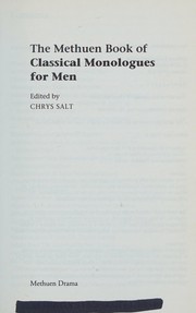 Cover of: The Methuen book of classical monologues for men