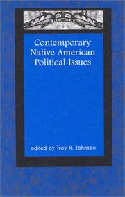 Cover of: Contemporary Native American political issues by edited by Troy R. Johnson.