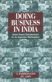 Cover of: Doing Business in India: Street-smart Entrepreneurs in an Imperfect Marketplace (Response Books)