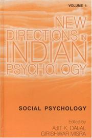 Cover of: New Directions in Indian Psychology, Vol.1 (New Directions in Indian Psychology)