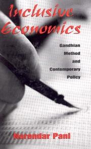 Cover of: Inclusive Economics: Gandhian Method and Contemporary Policy