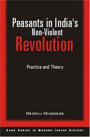 Cover of: Peasants in India's Non-Violent Revolution by Mridula Mukherjee