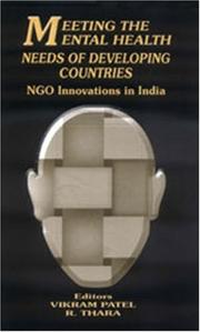 Cover of: Meeting the Mental Health Needs of Developing Countries: NGO Innovations in India