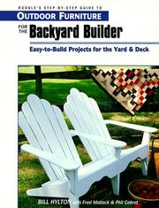 Cover of: Outdoor Furniture for the Backyard Builder (Reader's Digest Woodworking)