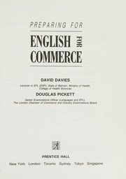 Cover of: Preparing for English for Commerce by Douglas Pickett