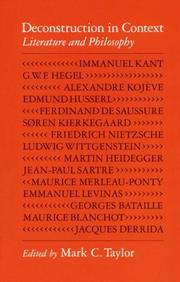Cover of: Deconstruction in Context: Literature and Philosophy