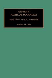 Cover of: Research in Political Sociology | Philo, C Wasburn