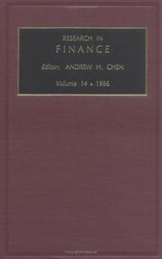 Cover of: Research in Finance, 1996 (Research in Finance) by Andrew H. Chen, Andrew H. Chen