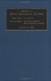 Cover of: Research in Asian Economic Studies, Volume 8 (Research in Asian Economic Studies) by M.Z Abidin, M. Ariff, M. Dutta