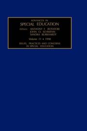 Cover of: Issues, Practices, and Concerns in Special Education (Advances in Special Education) by Anthony F. Rotatori, John O. Schwenn, Sandra A. Burkhardt