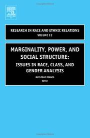Cover of: Marginality, Power and Social Structure, Volume 12: Issues in Race, Class, and Gender Analysis (Research in Race and Ethnic Relations)