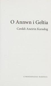 Cover of: O Annwn i Geltia