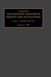 Cover of: Advances in Quantitative Analysis of Finance and Accounting, Volume 6 (Advances in Quantitative Analysis of Finance and Accounting)