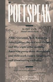 Cover of: Poetspeak: in their work, about their work : a selection