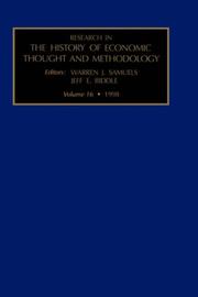 Cover of: Research in the History of Economic Thought and Methodology, Volume 16 : Volume 16 (Research in the History of Economic Thought and Methodology)