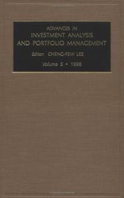 Cover of: Advances in Investment Analysis and Portfolio Management, Volume 5 (Advances in Investment Analysis and Portfolio Management)