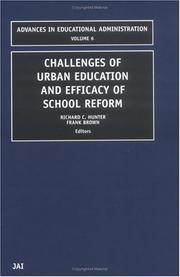 Cover of: Challenges of Urban Education and Efficacy of School Reform (Advances in Educational Administration) by 