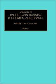 Cover of: Advances in Pacific Basin Business, Economics, and Finance, Volume 4 (Advances in Pacific Basin Business, Economics and Finance)