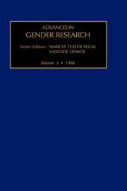 Cover of: Advancing Gender Research Across, Beyond and Through Disciplines and Paradigms (Advances in Gender Research)