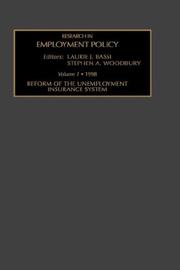 Cover of: Research in Employment Policy: Reform of the Unemployment Insurance System Vol 1 (Research in Urban Policy,)