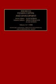 Cover of: Economic and Social Aspects of Occupational and Environmental Health (Research in Human Capital and Development) | 