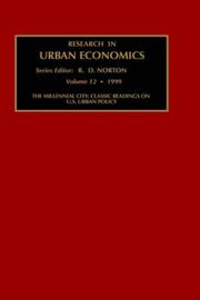 Cover of: The Millennial City: Classic Readings on U.S. Urban Policy (Research in Urban Economics)