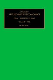 Cover of: Oligopoly (Advances in Applied Microeconomics) by M.R. Baye