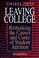 Cover of: Leaving College