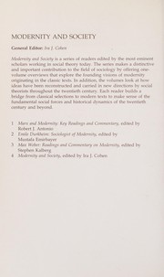Cover of: Max Weber: readings and commentary on modernity