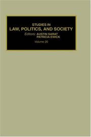 Cover of: Studies in Law, Politics and Society, Volume 20 (Studies in Law, Politics, and Society)