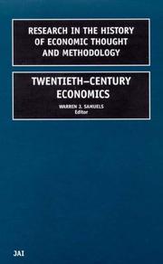 Cover of: Research in the History of Economic Thought and Methodology, Volume 18 : Twentieth-Century Economics (Research in the History of Economic Thought and Methodology)