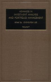 Cover of: Advances in Investment Analysis and Portfolio Management, Volume 7 (Advances in Investment Analysis and Portfolio Management)