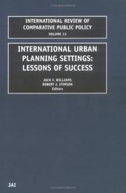 Cover of: International Urban Planning Settings: Lessons of Success (International Review of Comparative Public Policy)