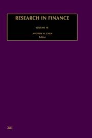 Cover of: Research in Finance, Volume 18 (Research in Finance) | A. Chen