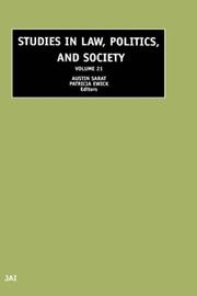 Cover of: Studies in Law, Politics and Society, Volume 21 (Studies in Law, Politics, and Society)