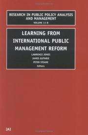 Cover of: Learning From International Public Management Reform - B (Research in Public Policy Analysis and Management)