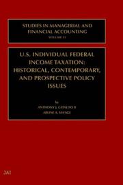 U.S. individual federal income taxation by Anthony J Cataldo, Anthony J Cataldo II, Arline A Savage