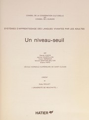 Cover of: UN Niveau Seuil by CREDIF, Council of Europe.
