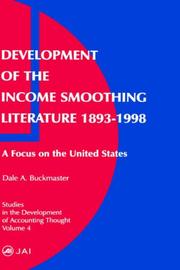 Development of the Income Smoothing Literature 1893-1998 by Dale A. Buckmaster