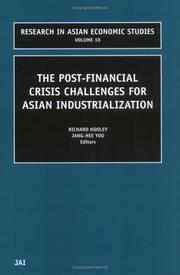 Cover of: The Post Financial Crisis Challenges for Asian Industrialization (Research in Asian Economic Studies)