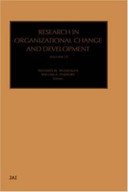 Cover of: Research in Organizational Change and Development, Volume 13 (Research in Organizational Change and Development)