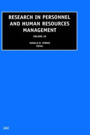 Cover of: Research in Personnel and Human Resources Management, Volume 20 (Research in Personnel and Human Resources Management)
