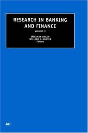 Cover of: Research in Banking and Finance, Volume 2 (Research in Banking and Finance)