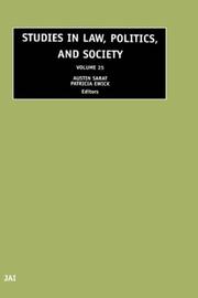 Cover of: Studies in Law, Politics, and Society, Volume 25 (Studies in Law, Politics, and Society)