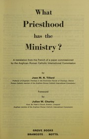 Cover of: What Priesthood Has The Ministry